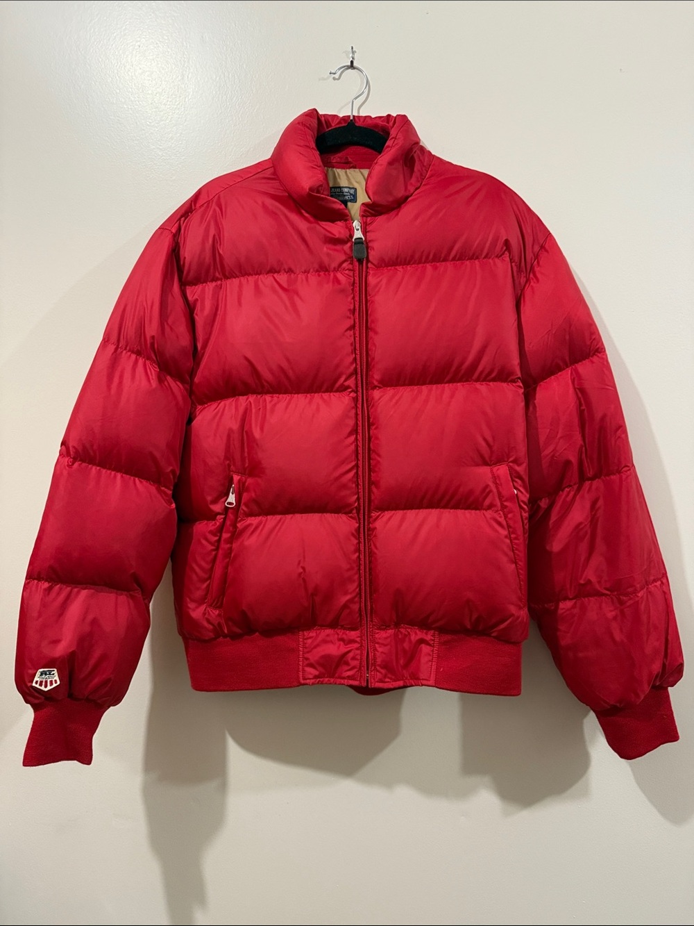 Polo Jeans Co Ralph Lauren Red Down Puffer Jacket Men’s L Unisex Y2K
